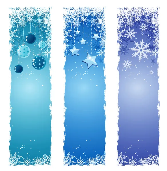 Weihnachtsbanner aufgestellt — Stockvektor