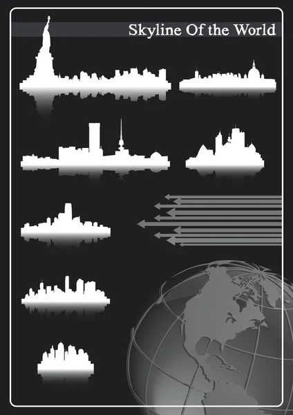 Edifici Skyline — Image vectorielle