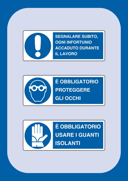 Obbligo aziendali Cartelli — Image vectorielle