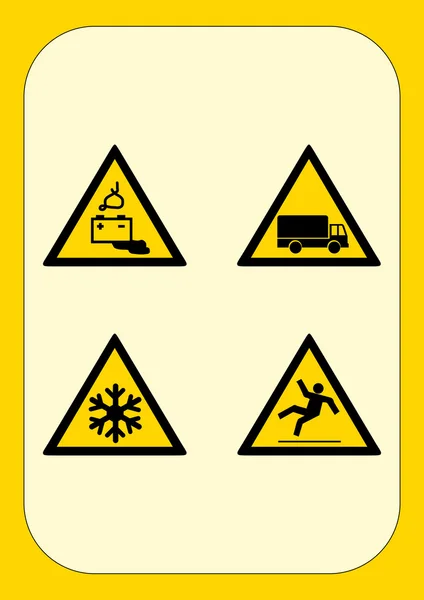 Cartelli Aziendali Pericolo — Stockvector