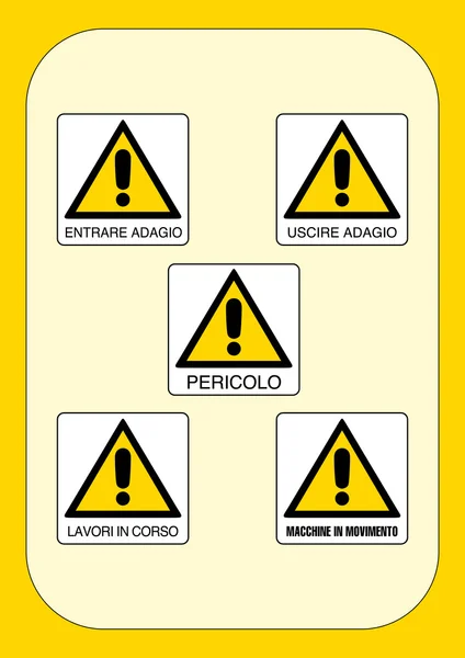 Cartelli Aziendali Pericolo — Wektor stockowy