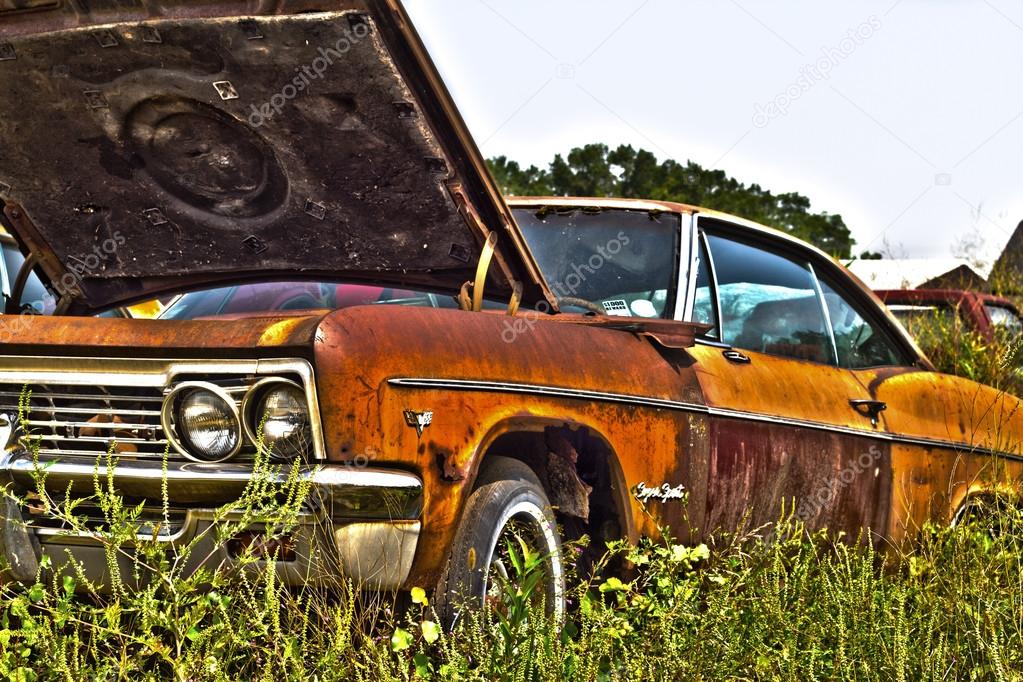 Rusty muscle car