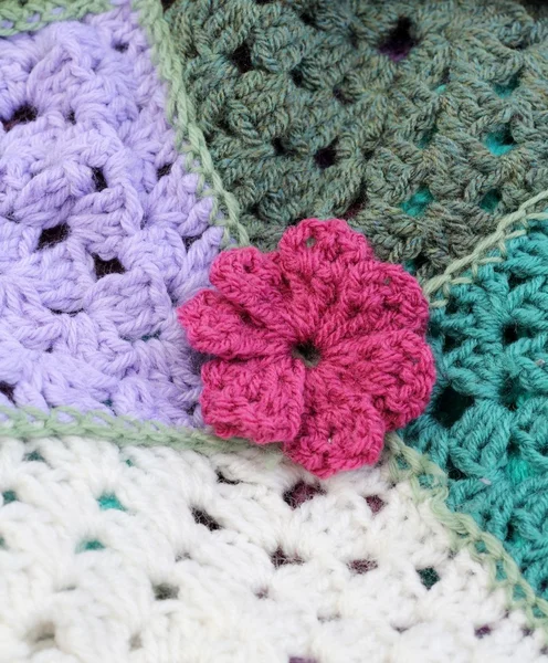 Hand Crocheted Flowers — Stock Photo, Image