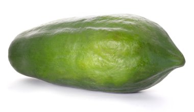 beyaz zemin üzerinde ham papaya