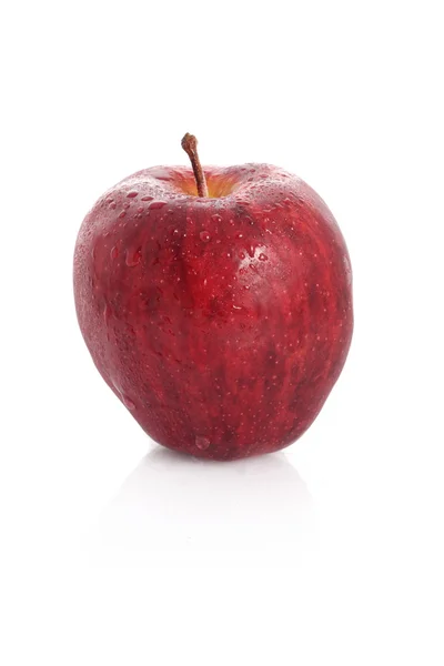 Färskt rött äpple — Stockfoto