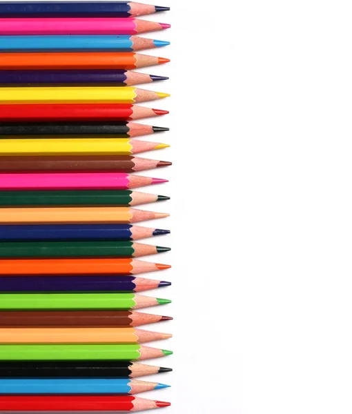 Color pencils on white background Stock Image