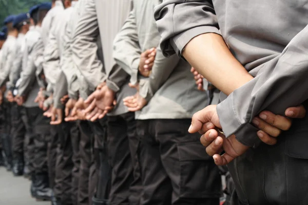 Body part - indonesian police from back — Stock Photo, Image