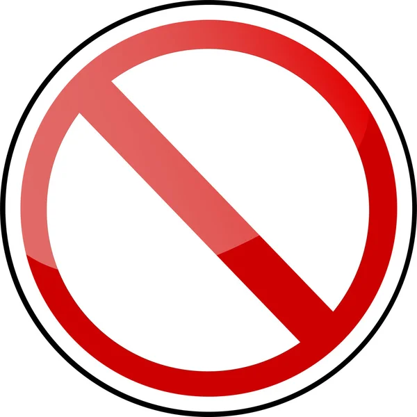 Trafik tecken - inte — Stock vektor
