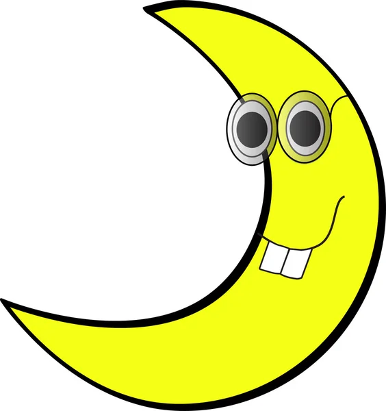 Luna divertente con occhiali da vista — Foto Stock