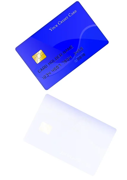 Credit card, with reflection — Stock Vector