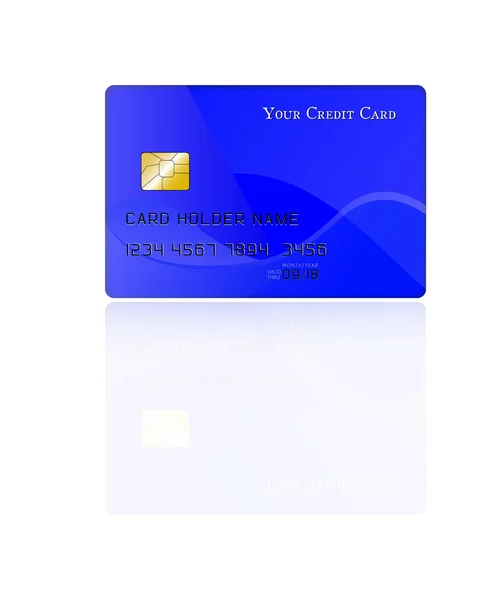 Кредитна картка, з відображенням — стоковий вектор
