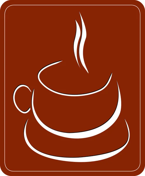 Taza de contorno — Vector de stock