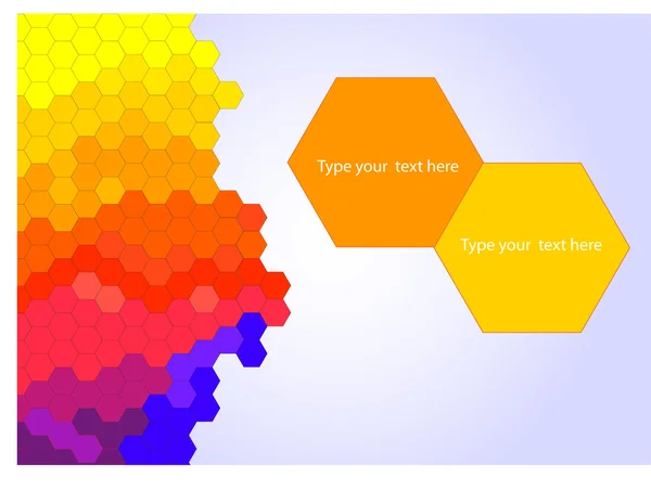 Background - various color Hexagon — Stock Vector