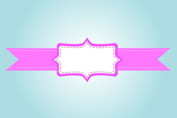 Pink ribbon and greeting card — Stock Vector