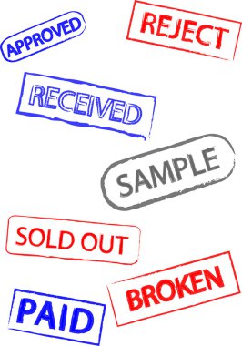 Set of Rubber Stamps clipart