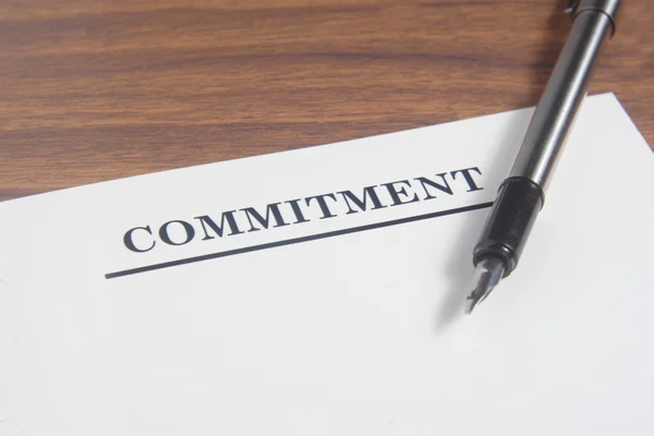 Commitment Letter — Stock Photo, Image