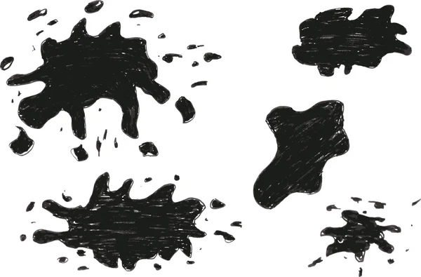 Kézi húz vázlat, fekete Splash — Stock Fotó