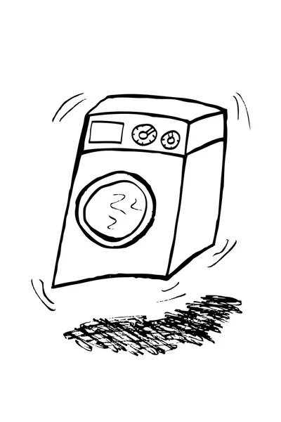 Doodle wasmachine — Stockfoto