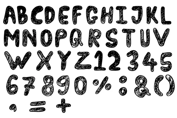 Doodle γραμματοσειρά - ράβδωση — Φωτογραφία Αρχείου
