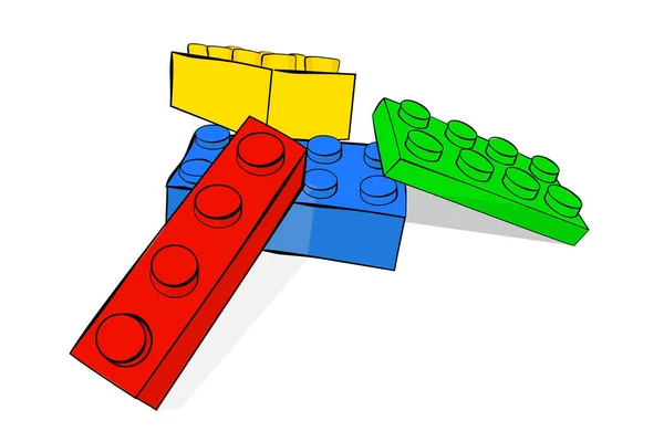 Lego Stack Sketch 05C — Stok Vektör