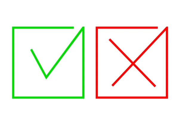 Vectror Signo Simple Verdadero Falso — Archivo Imágenes Vectoriales