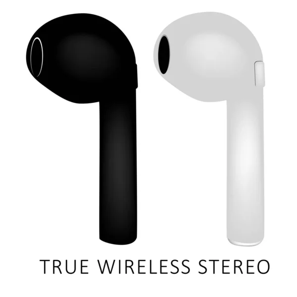 Prosty Zestaw Vector Tws Lub True Wireless Stereo — Wektor stockowy