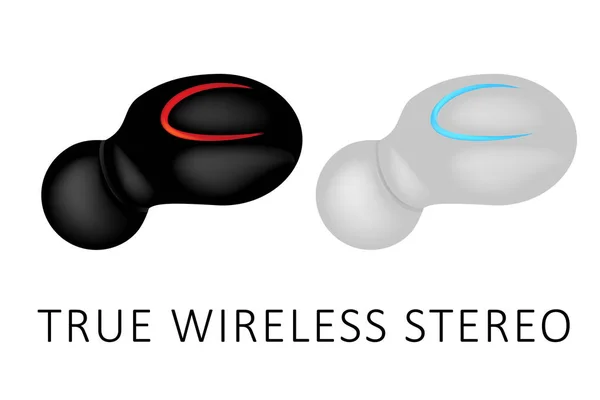 Prosty Zestaw Vector Tws Lub True Wireless Stereo — Wektor stockowy