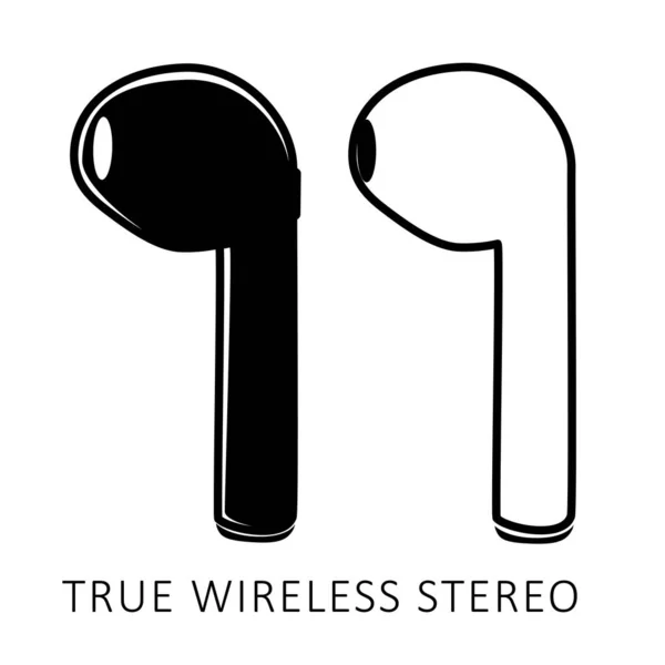 Просто Установить Вектора Tws True Wireless Stereo — стоковый вектор