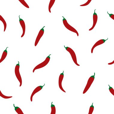 Basit Kusursuz Vektör Arkaplanı Düz Renk Kırmızı Chili