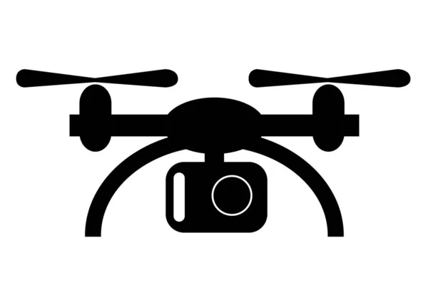 简朴的Drone轮廓 在白色上孤立 — 图库矢量图片