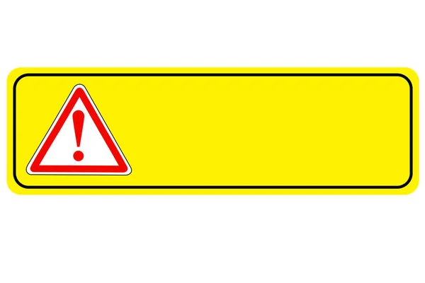 Einfaches Vector Template Blank Alert Sign — Stockvektor