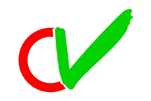 Vector Simple Signo Comprobado Aislado Blanco — Vector de stock