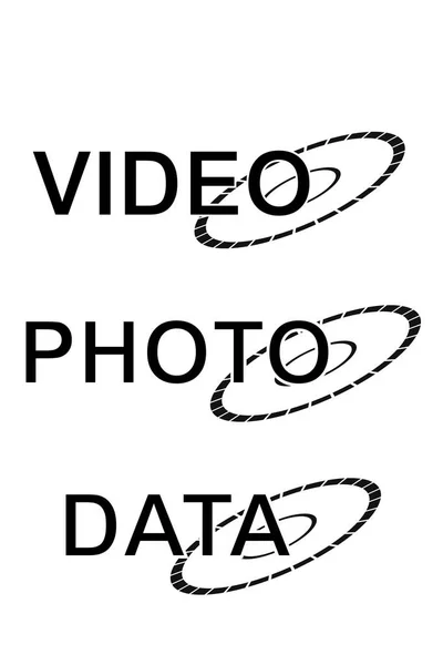 Simple Vector Sign Dvd Video Photo Data — Stock Vector