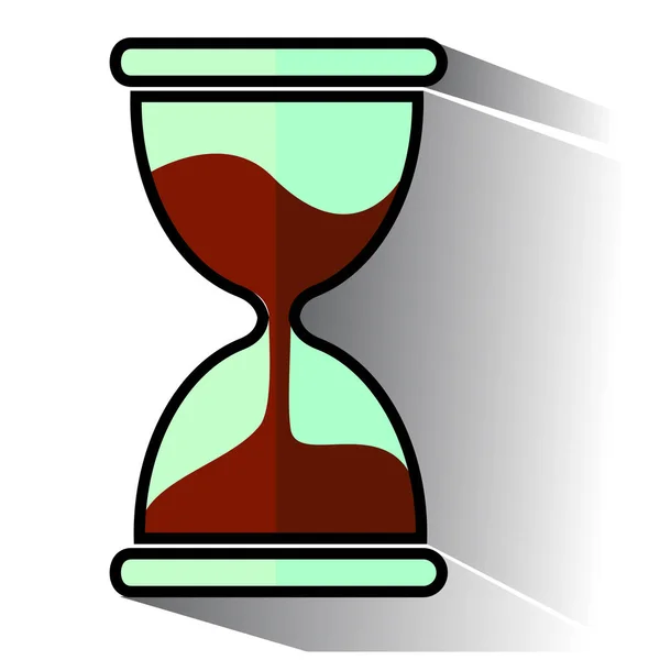 Eenvoudig Vector Doodle Glass Hour — Stockvector