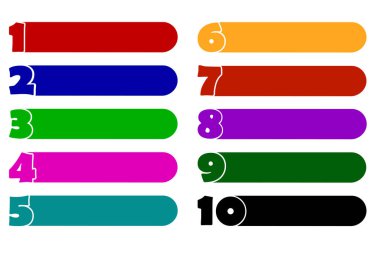 Basit Vektör Boş Bilgi Grafiği 1 'den 10' a 