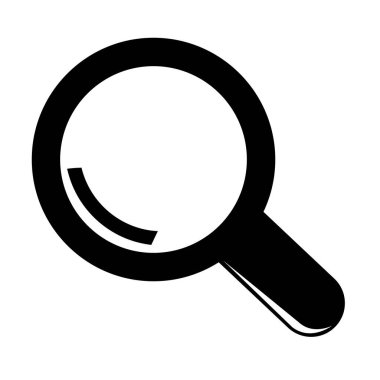 Basit Vektör İllüstrasyon İşareti, Arama, Beyaz Üzerine İzole Edildi