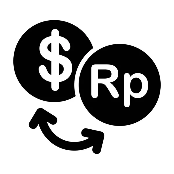 Simple Vector Conversion Rupiah Dollar — Stok Vektör