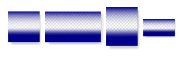 简单向量集4个不同大小的社交媒体梯度蓝色和透明空白模板背景 — 图库矢量图片