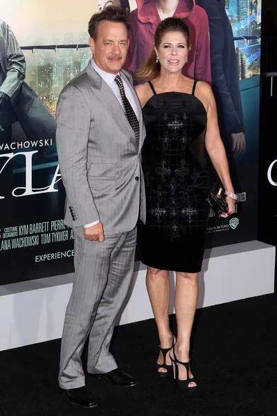 Tom hanks och rita wilson — Stockfoto