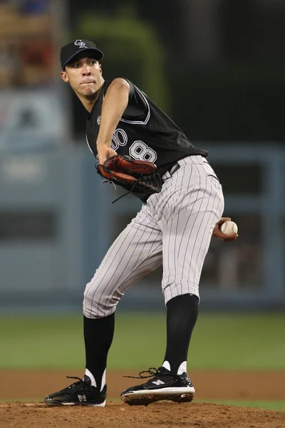 The MLB Rockies vs. Dodgers game — Stock Photo, Image