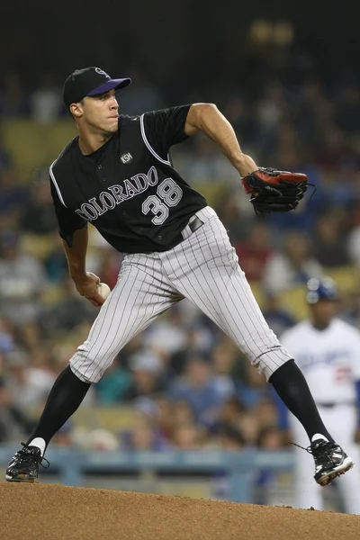 O jogo MLB Rockies vs. Dodgers — Fotografia de Stock