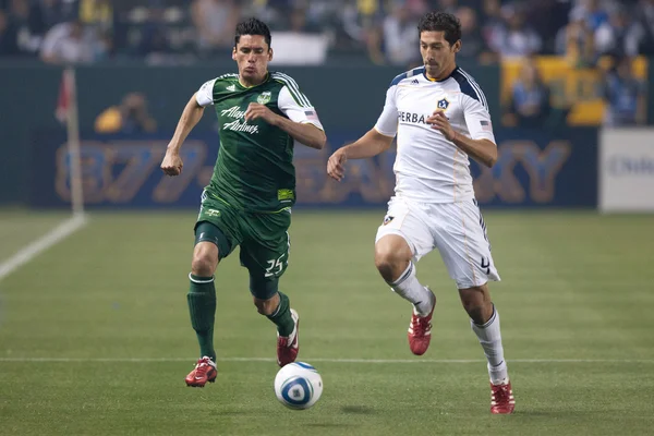 MLS gra między los angeles galaxy i portland timbers — Zdjęcie stockowe