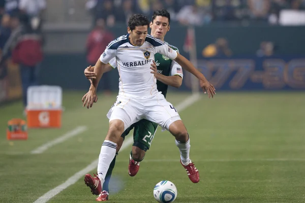 MLS game between the Portland Timbers and the Los Angeles Galaxy — Stock Photo, Image