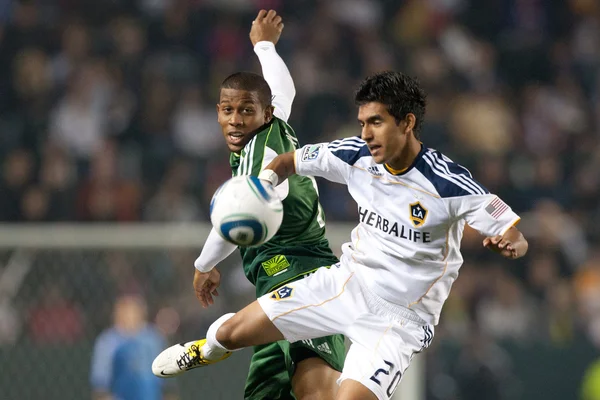 MLS game between the Portland Timbers and the Los Angeles Galaxy — Stock Photo, Image