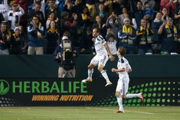 MLS gra między los angeles galaxy i portland timbers — Zdjęcie stockowe