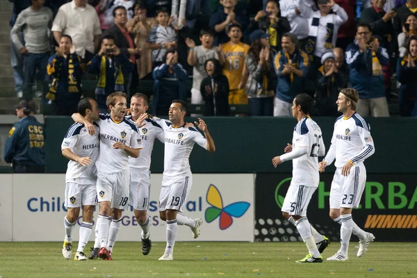 MLS spel mellan portland timbers och los angeles galaxy — Stockfoto