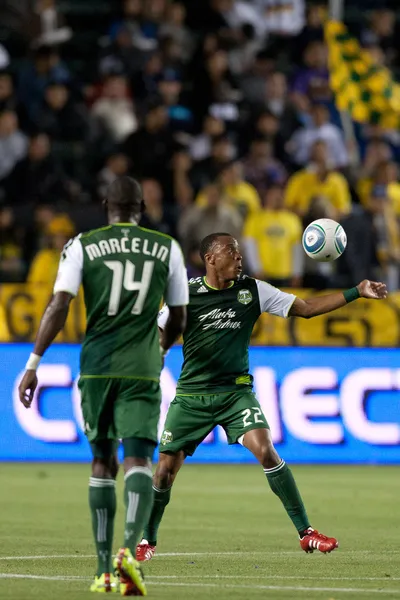 MLS game between the Portland Timbers and the Los Angeles Galaxy — Stock Photo, Image