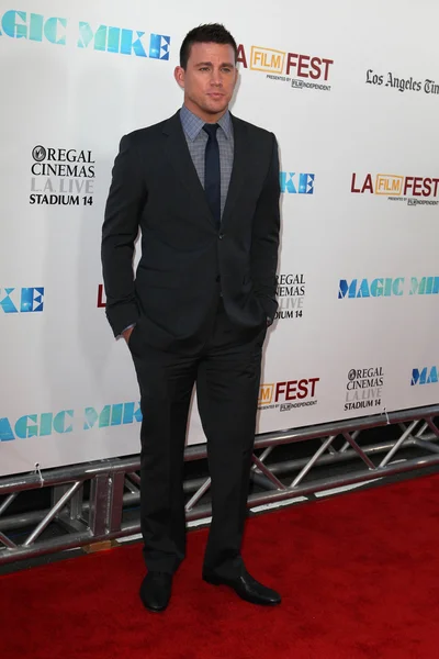 Channing Tatum arrives at Warner Bros premiere — Stock Photo, Image