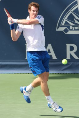 Andy Murray Büyük Britanya'nın ve Sam Querrey (resim) ABD final maçı 2010 çiftçiler Classic adlı oyun