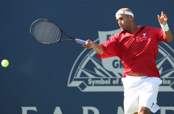 Leonardo mayer och james blake spela en match — Stockfoto